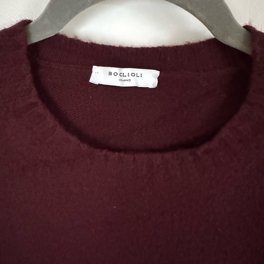 Boglioli Burgundy Wool Cashmere Sweater - Picture 2 of 3